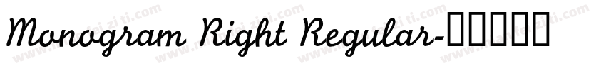 Monogram Right Regular字体转换